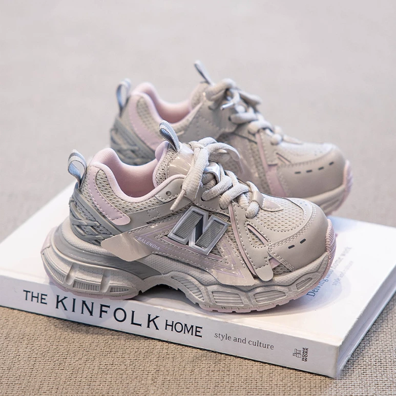 儿童运动鞋女童透气网面跑步鞋子2025春秋新款男童韩系休闲老爹鞋