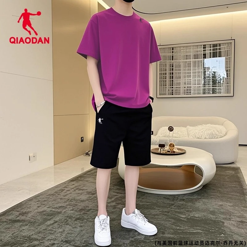 乔丹运动套装男夏季透气宽松短袖短裤休闲男士薄款潮流穿搭一整套