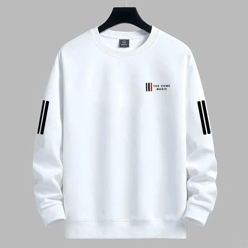 长袖t恤男秋冬季ins潮牌宽松加厚休闲打底衫青年学生印花圆领卫衣