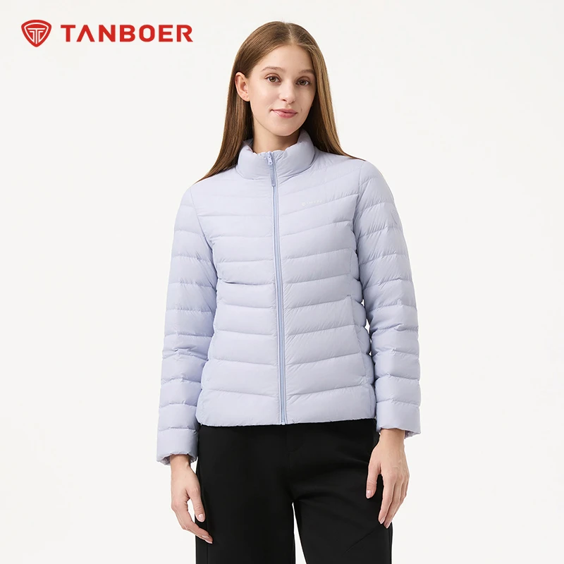 【达人主链接】坦博尔轻薄短款女立领欧若风羽绒服外套TB5330266A