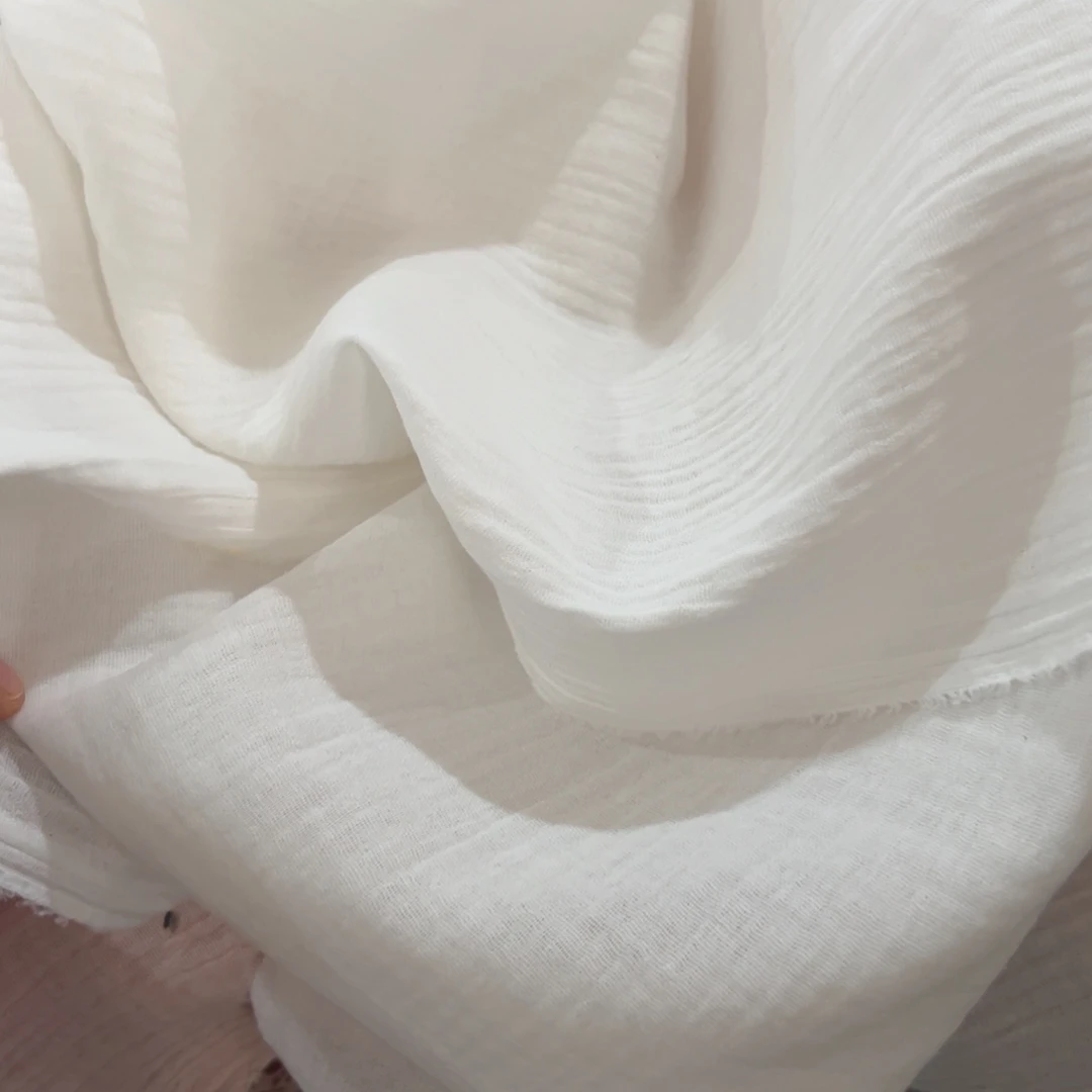 20包邮一米价纯棉白色双层纱1.4米宽48区