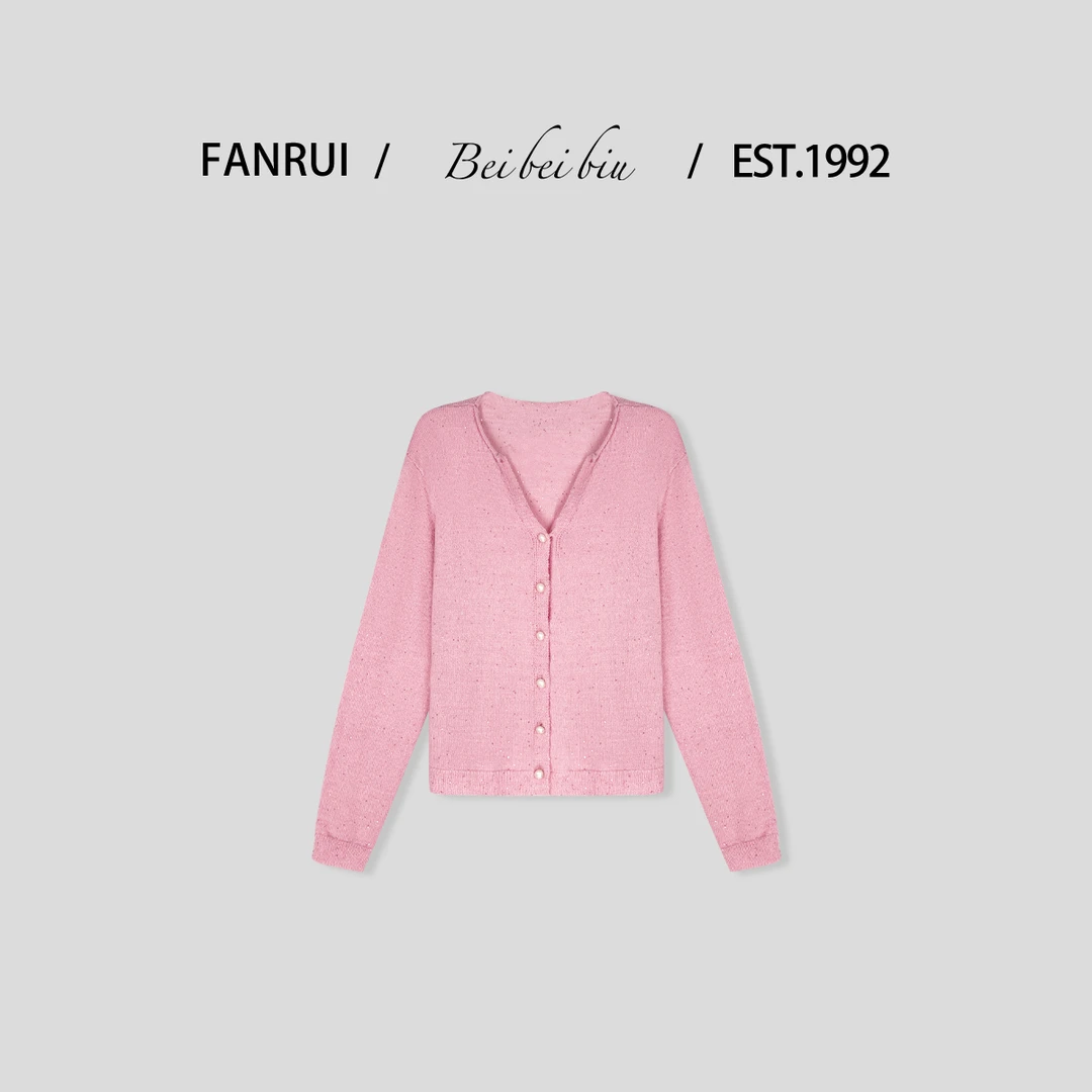 FANRUI/泛芮「凡间精灵」羊毛细闪气质百搭针织开衫外套LP14799