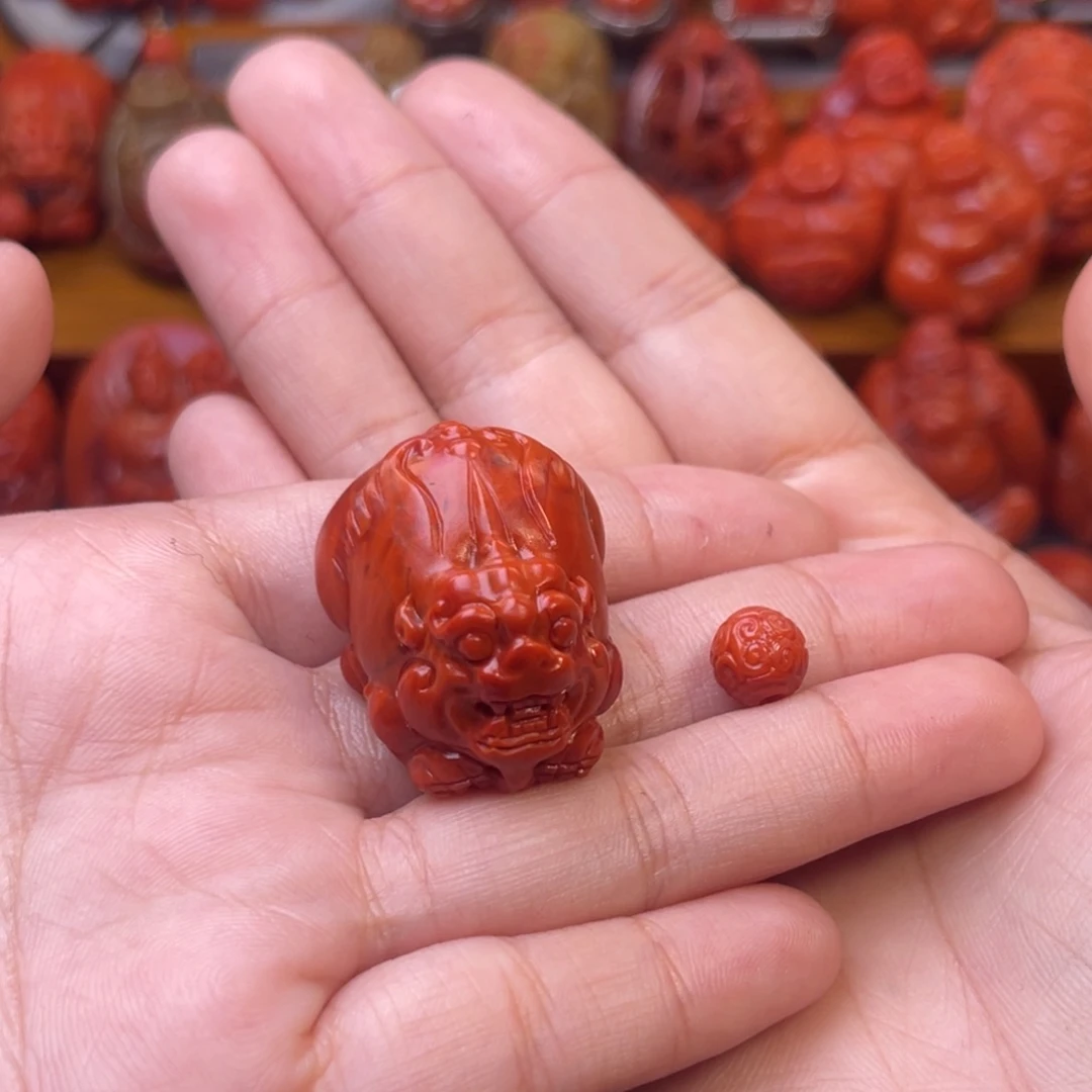 喜***杨南红玛瑙未镶嵌川料瓦西貔貅吊坠