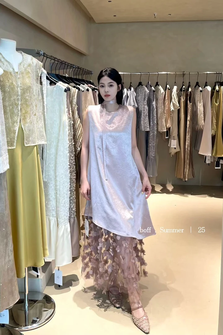 【卉Lilac】花仙子立体蝴蝶花朵连衣裙