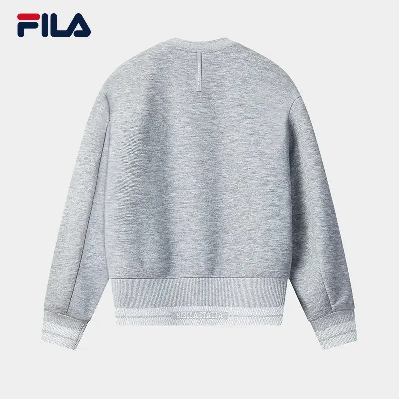 FILA/斐乐2025年冬季新款休闲针织衫长袖女士套头卫衣F11W544201F