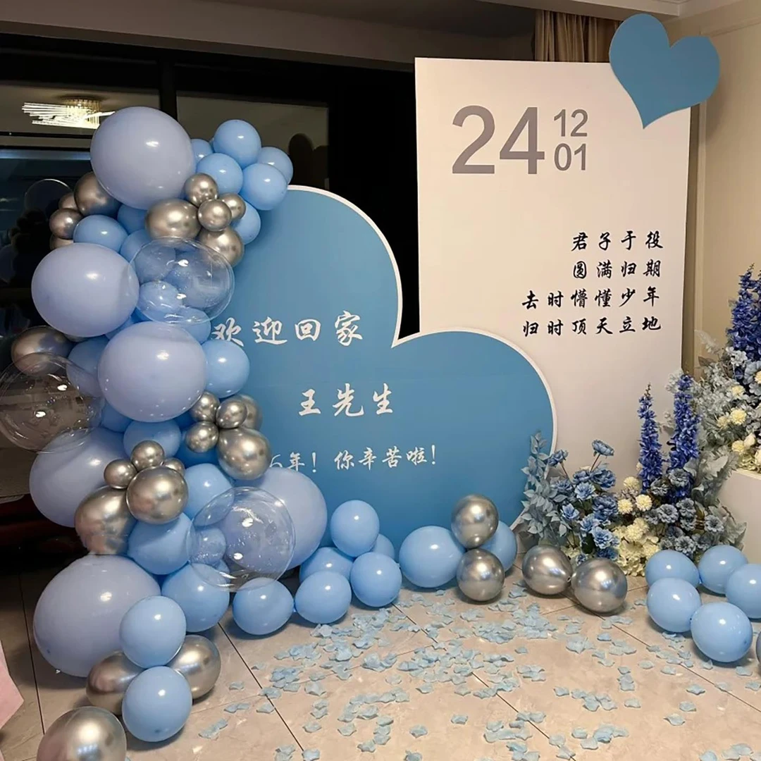 光荣退伍欢迎回家仪式氛围布置老兵军人欢送场景装饰气球kt板定制