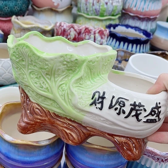 多肉绿植陶瓷花盆9.9包邮