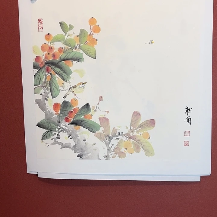 国画听兰老师花鸟