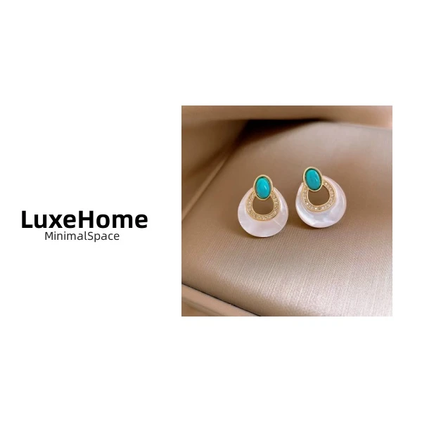 非金属亚克力耳饰 镂空耳钉 H4267