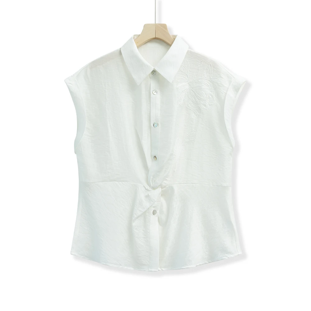 时尚设计感女士无袖衬衫上衣1614-352-8061