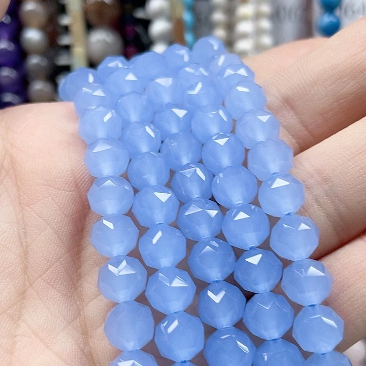 未镶嵌玛瑙/玉髓珠宝半成品8mm一条