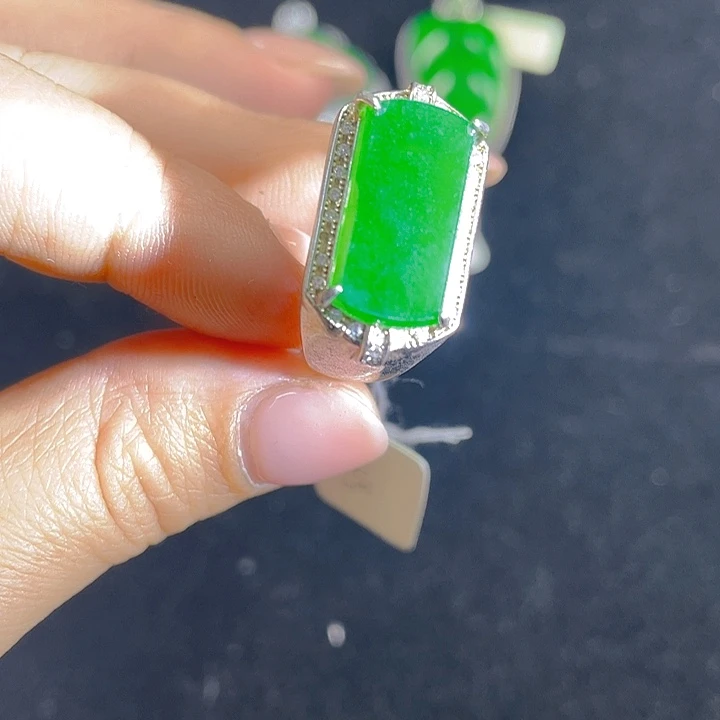 翡翠吊坠(不含链)银S925镶嵌
