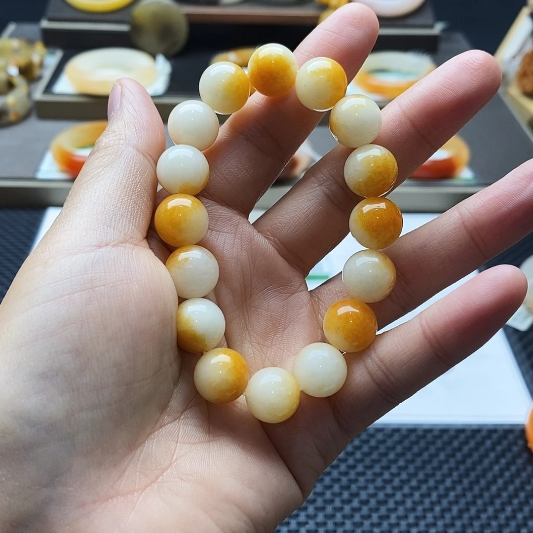 石英质玉（黄龙玉）未镶嵌手镯