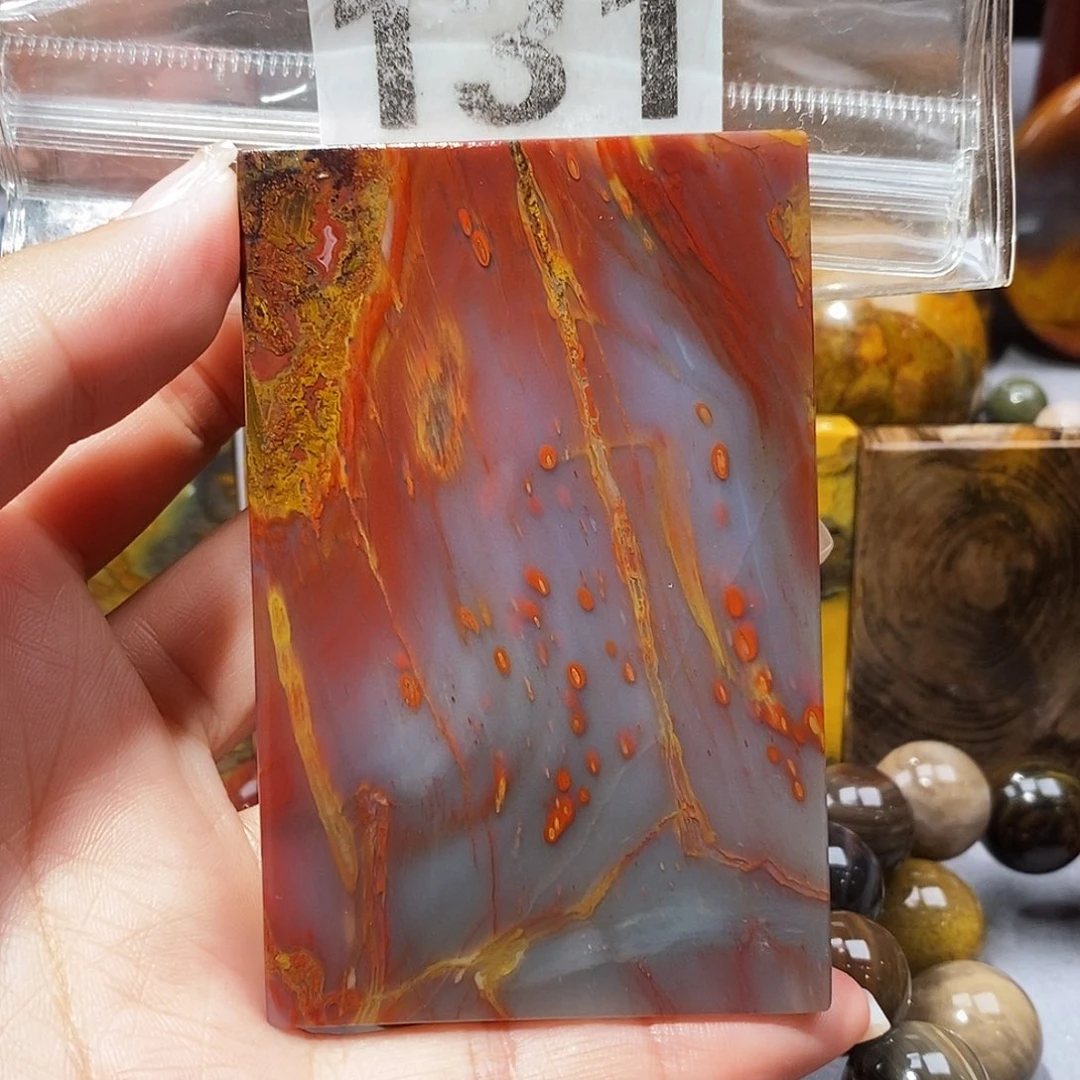 未镶嵌天然北票硅化玉吊坠硅化玉