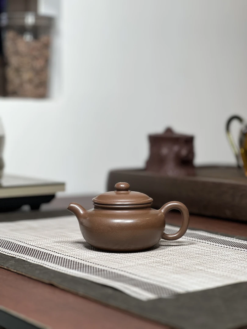 原矿某革老紫泥仿古壶200毫升半手工(瑕疵)宜兴茶具套装紫砂壶239