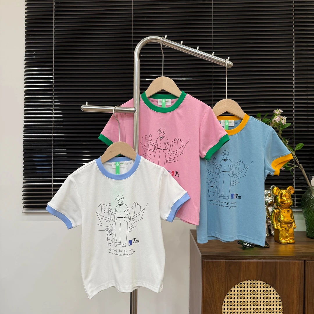 707潮童百搭撞色素描T恤