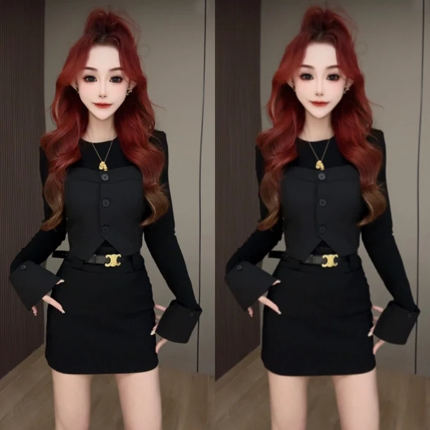 1258马甲打底两件套