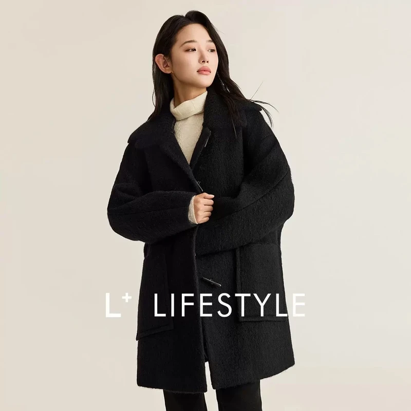 【谷邦L+lifestyle】 单面呢长款大衣 L3481526