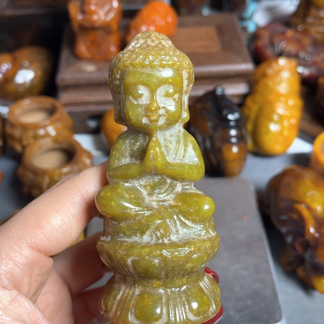 蛇纹石玉合金颈饰