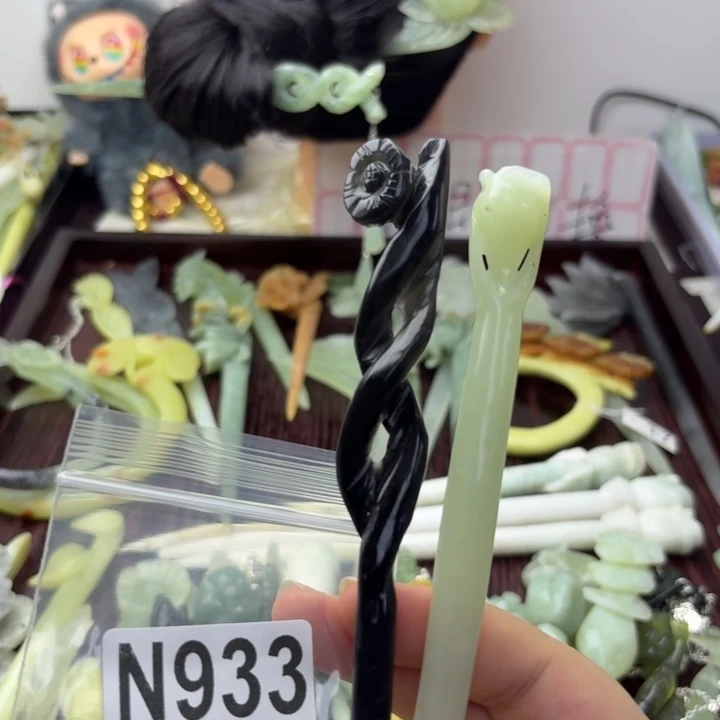 会****蛇纹石玉合金发饰