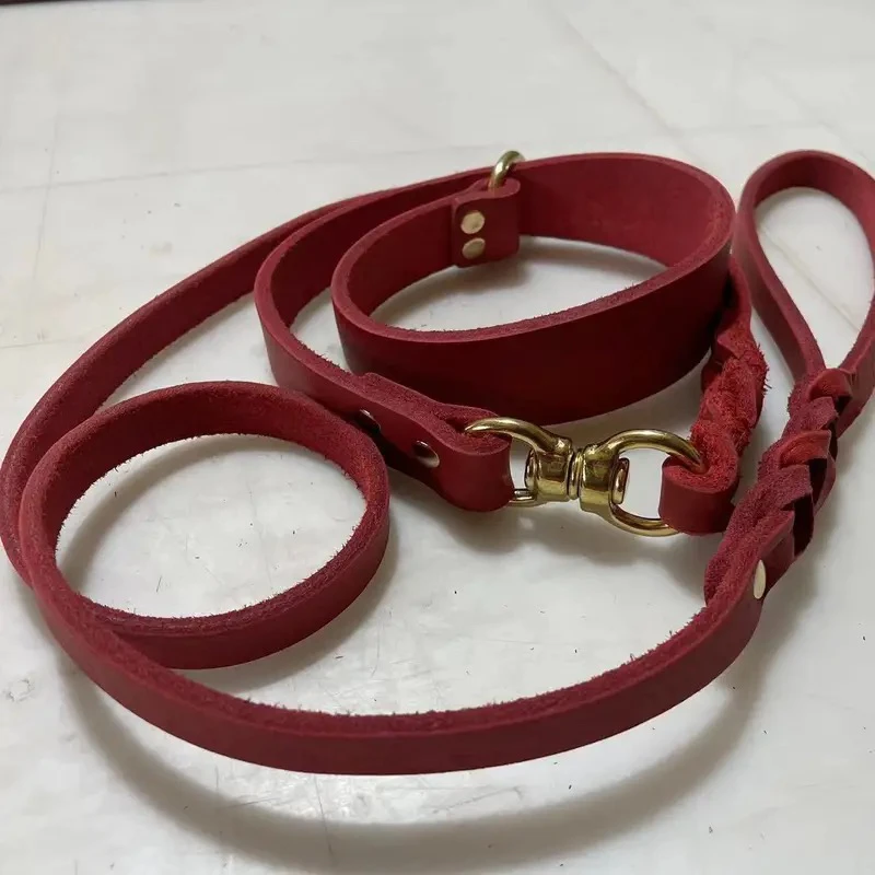 细犬一把撸打场狗赛道格力灵缇犬一拉紧牵引绳头层牛皮