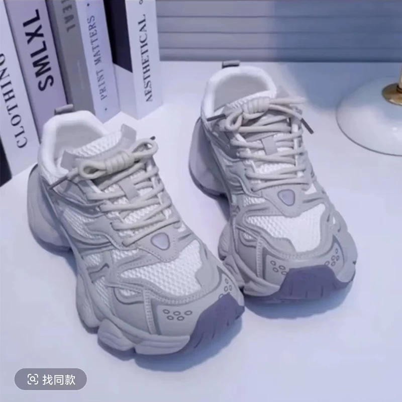 【主】2025年秋季新款厚底时尚真皮厚底休闲运动老爹鞋女ins百搭