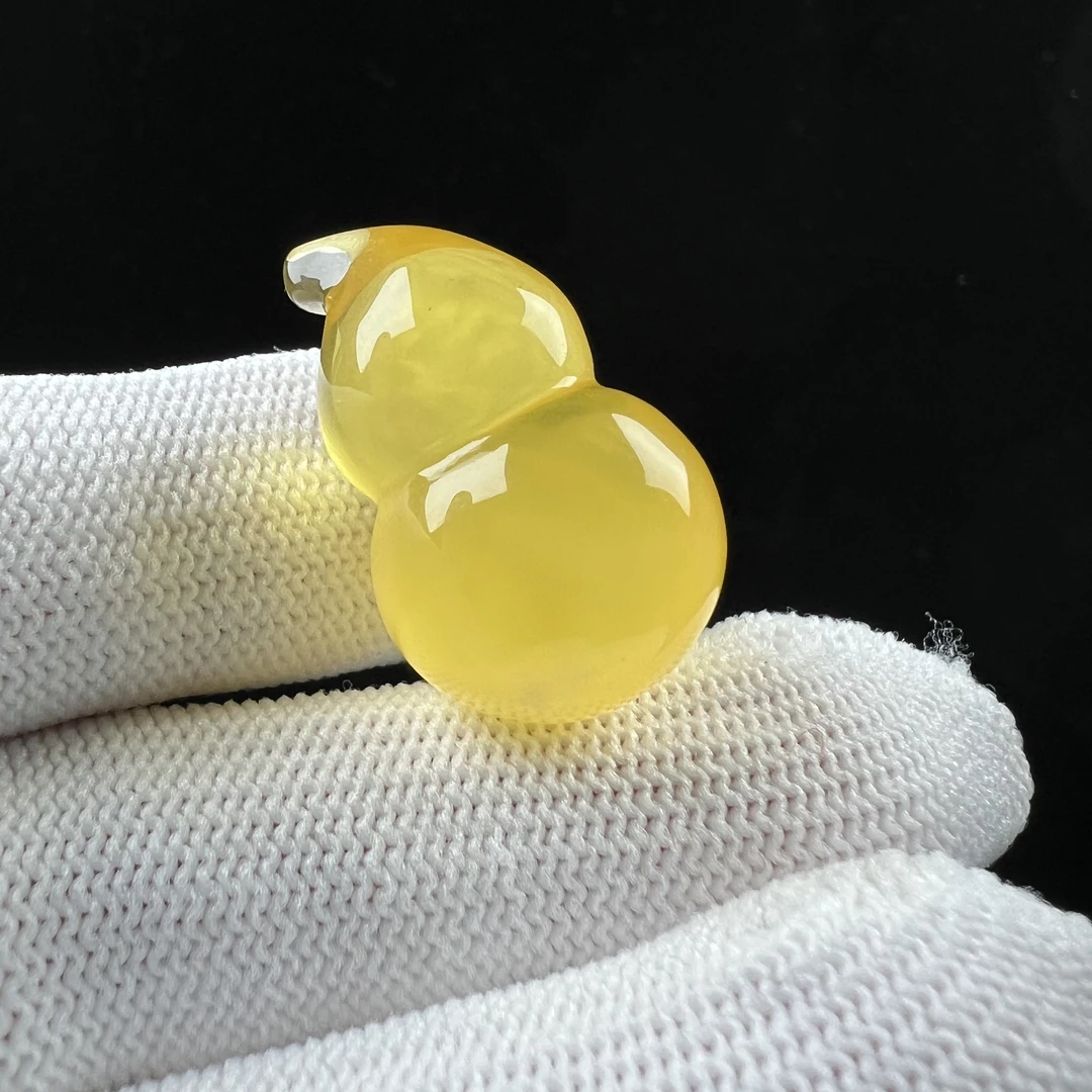 Y3407天然原矿蜜蜡 金绞蜜葫芦 16.6*27mm抖音基地质检发货