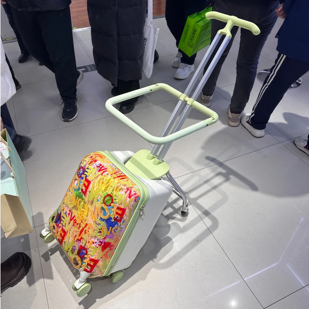 【吉米咖特】双杆6轮45L儿童行李箱旅行箱溜娃出行手推车平衡车儿童