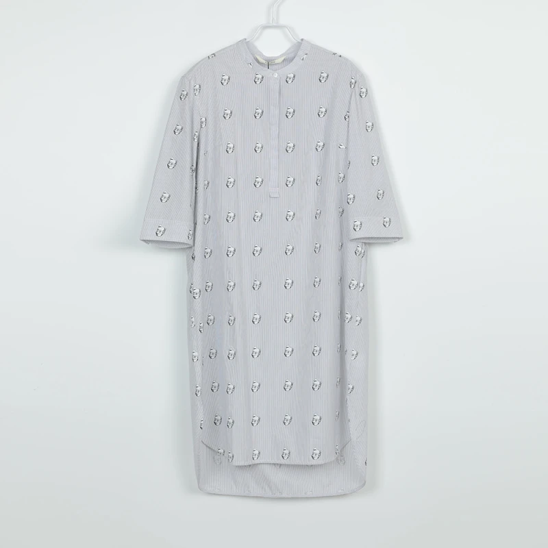 啦娜菲LANAFAY夏季印花条纹连衣裙9X465