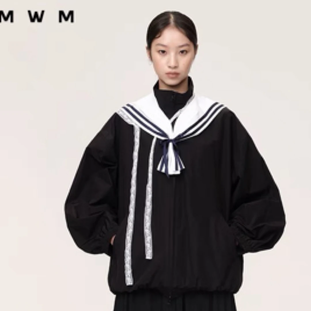 WMWM 百搭蕾丝水手领