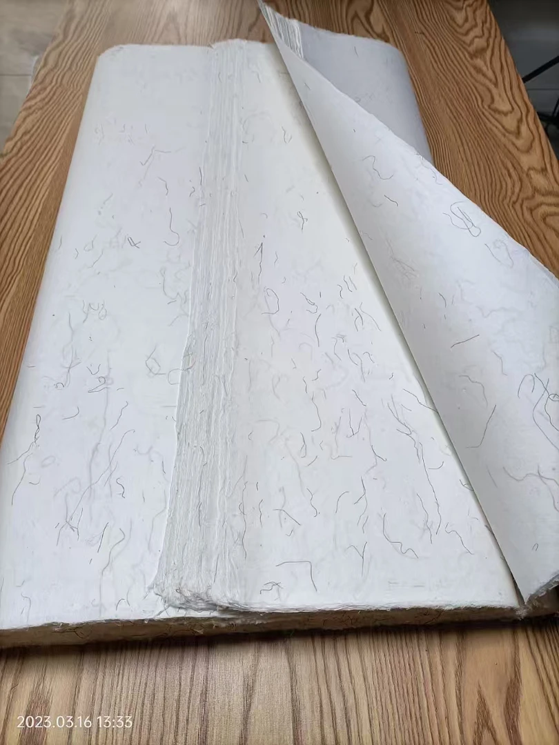 纯手工龙须草书法国画创作皮纸四尺整张100张