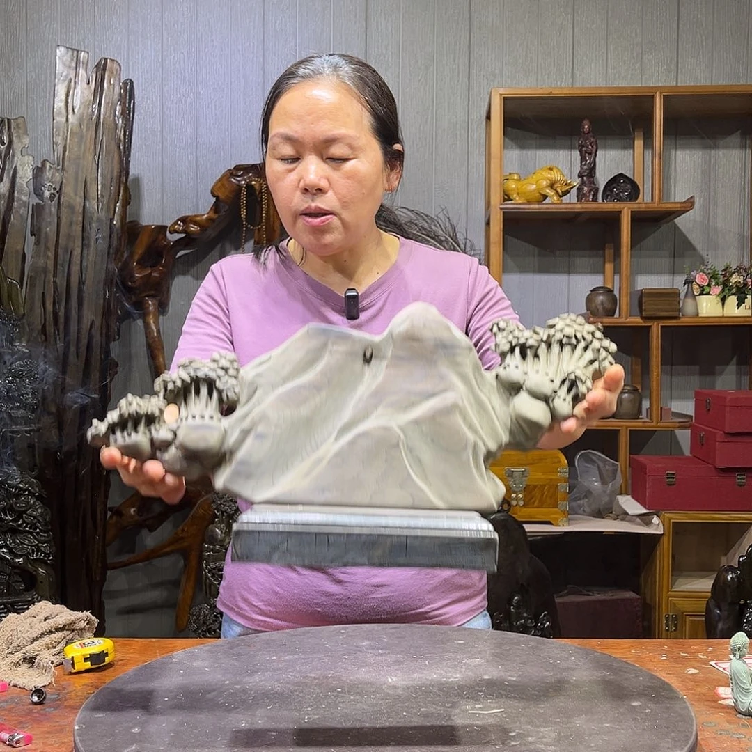 金丝楠开****！阴沉木山水