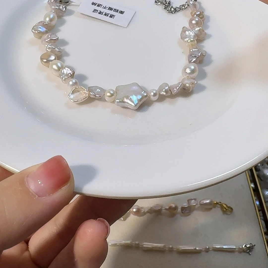 要****手绳淡水珍珠银S925镶嵌