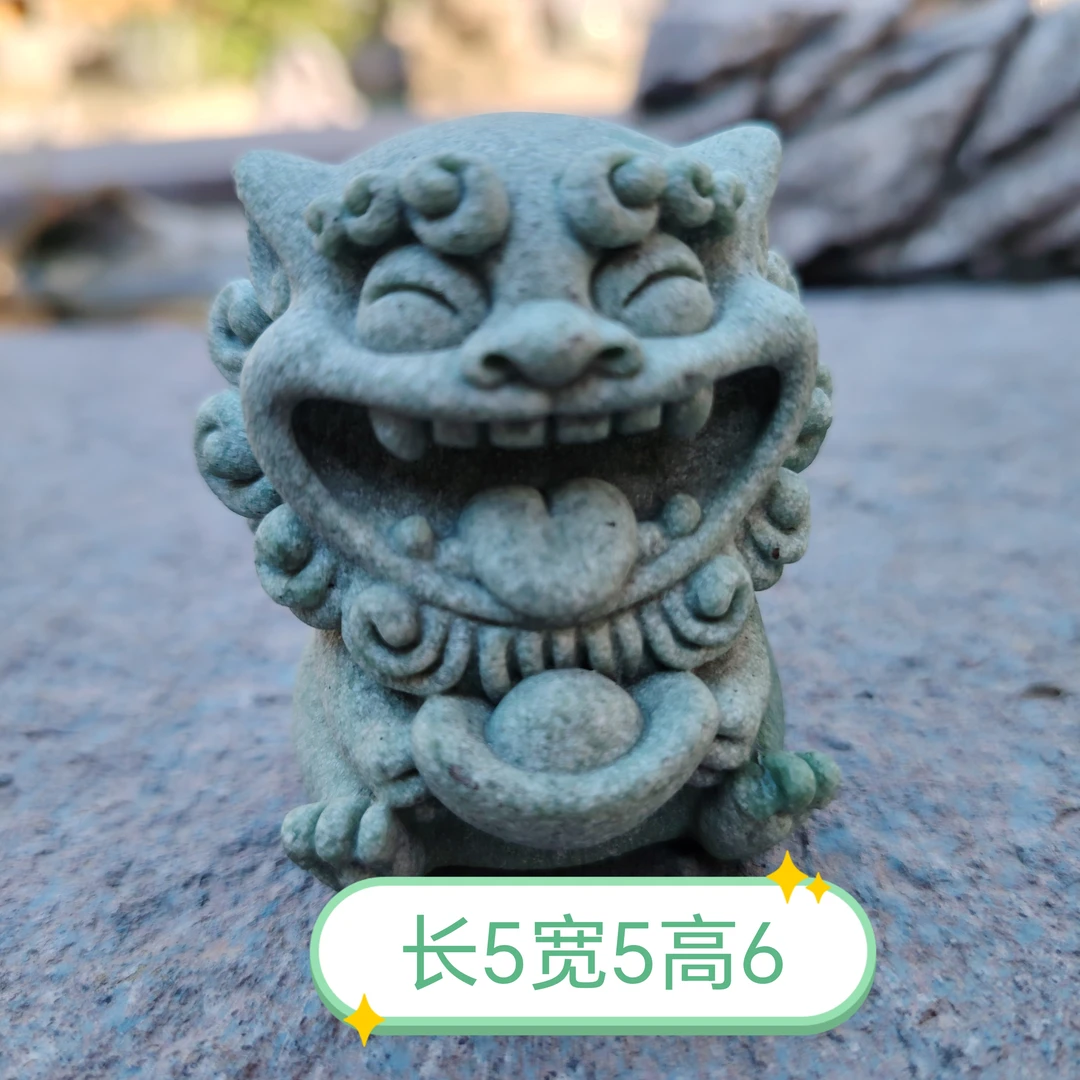 国潮风狮爷桌面吉祥物茶宠摆件创意鱼缸造景装饰品
