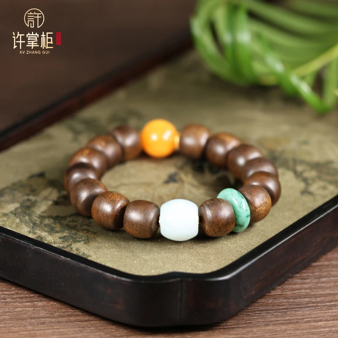 许掌柜｜S925银翡翠手链天然翡翠A货圆珠配饰精美气质百搭个性精致