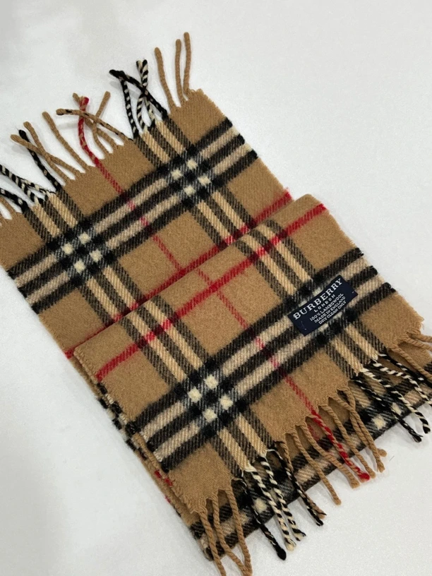 95新 BURBERRY/博柏利 夏七中古/经典格纹围巾