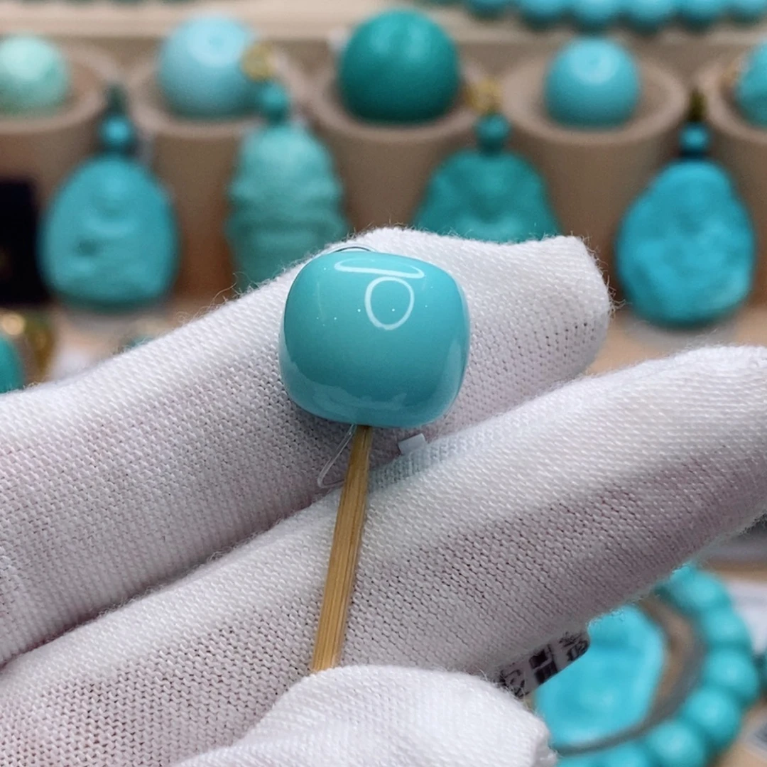 绿松石未镶嵌珠宝奇石13.3mm