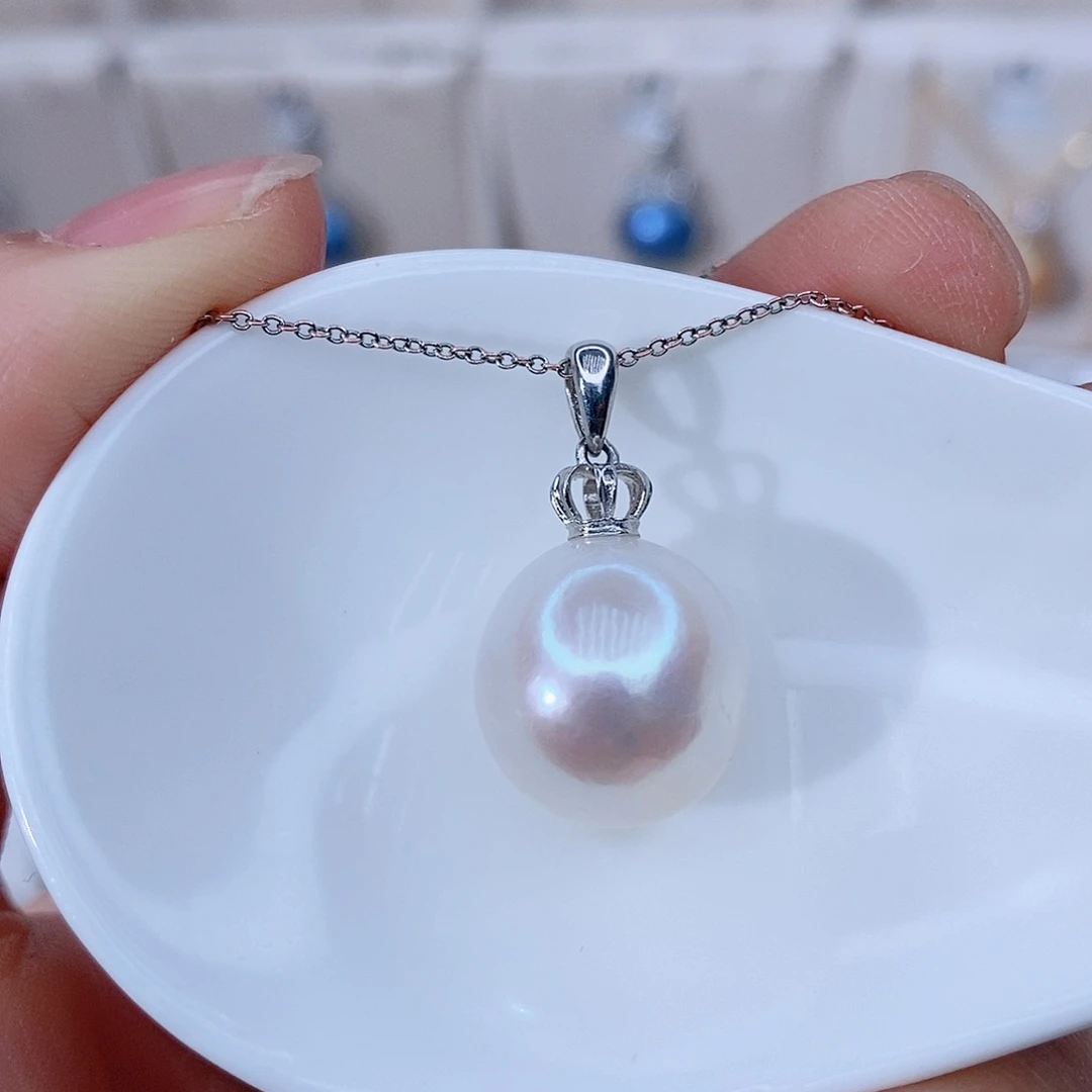 颈饰银S925镶嵌淡水珍珠
