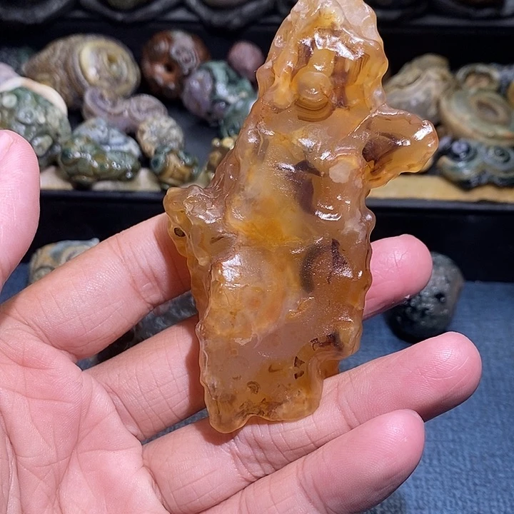 石头粥***姐精品玛瑙摆件