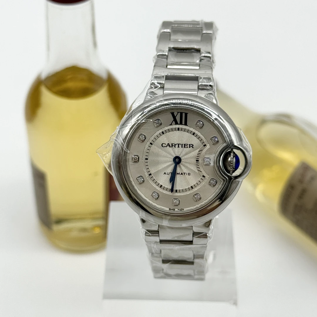 99新 Cartier/卡地亚 自动上链 精钢 33mm 22全 60500