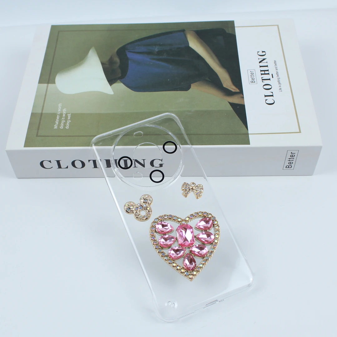 diy饰品配件手机壳配饰平底电镀米奇爱心蝴蝶结