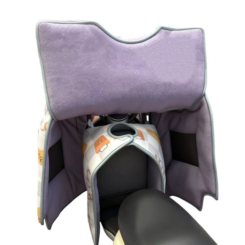 清仓冬季挡风被加绒加厚防水通用斗篷款电动车带防寒护脖亲子护肩