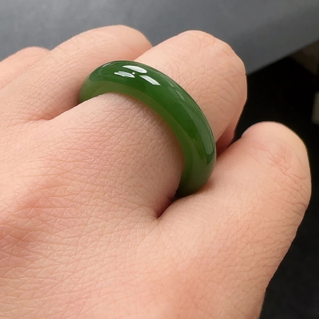 和田玉未镶嵌戒指14-15