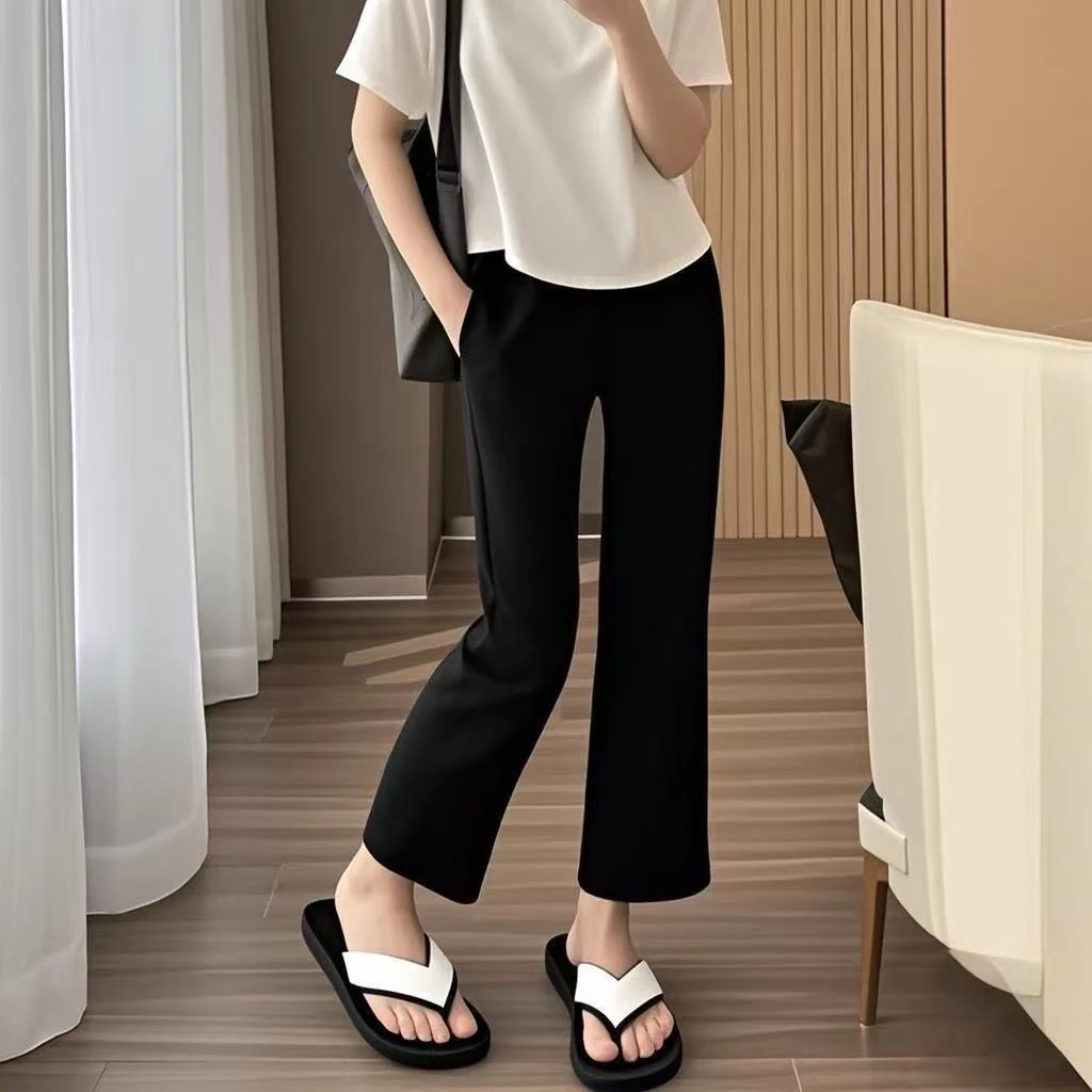 牛仔裤女2025夏季新款高腰显瘦百搭弹力修身显瘦直筒烟管裤子