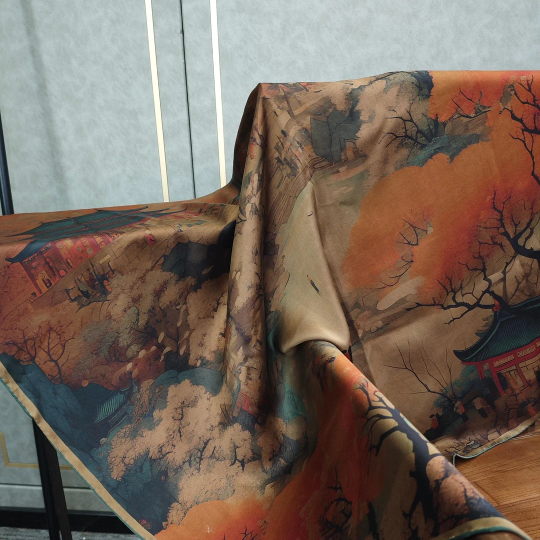 帝妃【】30姆米香云纱110×110方巾桑蚕丝丝巾