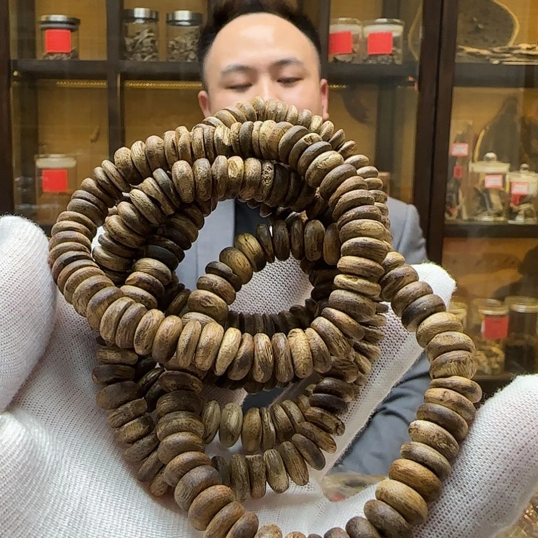沉香手串国香棋楠老白棋楠算盘珠09mm6.2g+多样性发一串