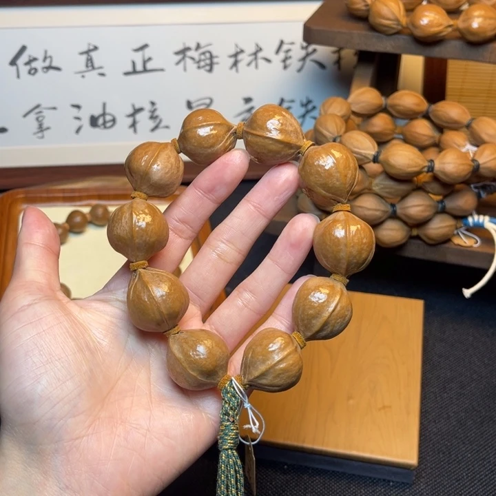 .***.橄榄核手串/手链22.5 26精品梅林铁核