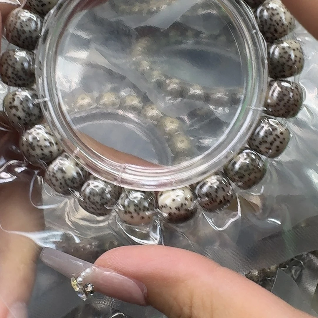 手串星月菩提93练手糯冰石玉11 10