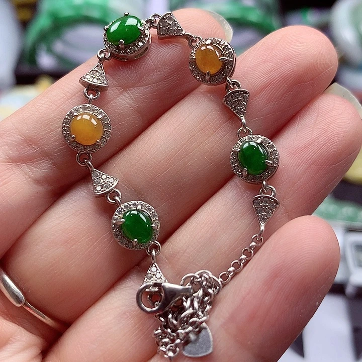 颈饰银S925镶嵌翡翠翡翠