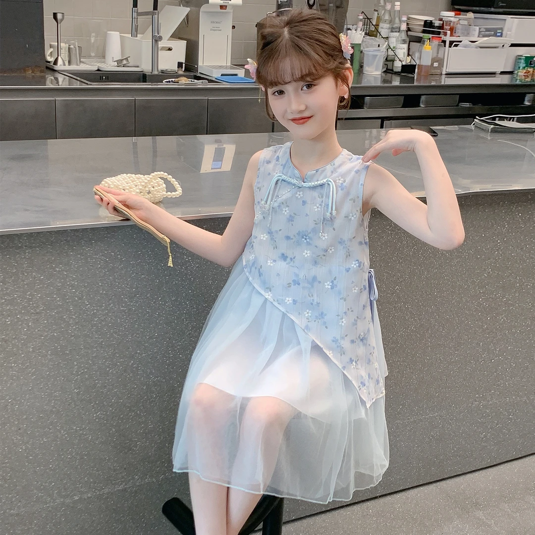 女童汉服连衣裙2025新款夏装儿童超好看薄款旗袍公主裙小女孩裙子